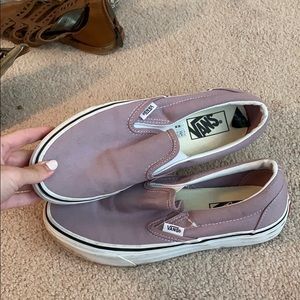 Vans Purple slip ons.
